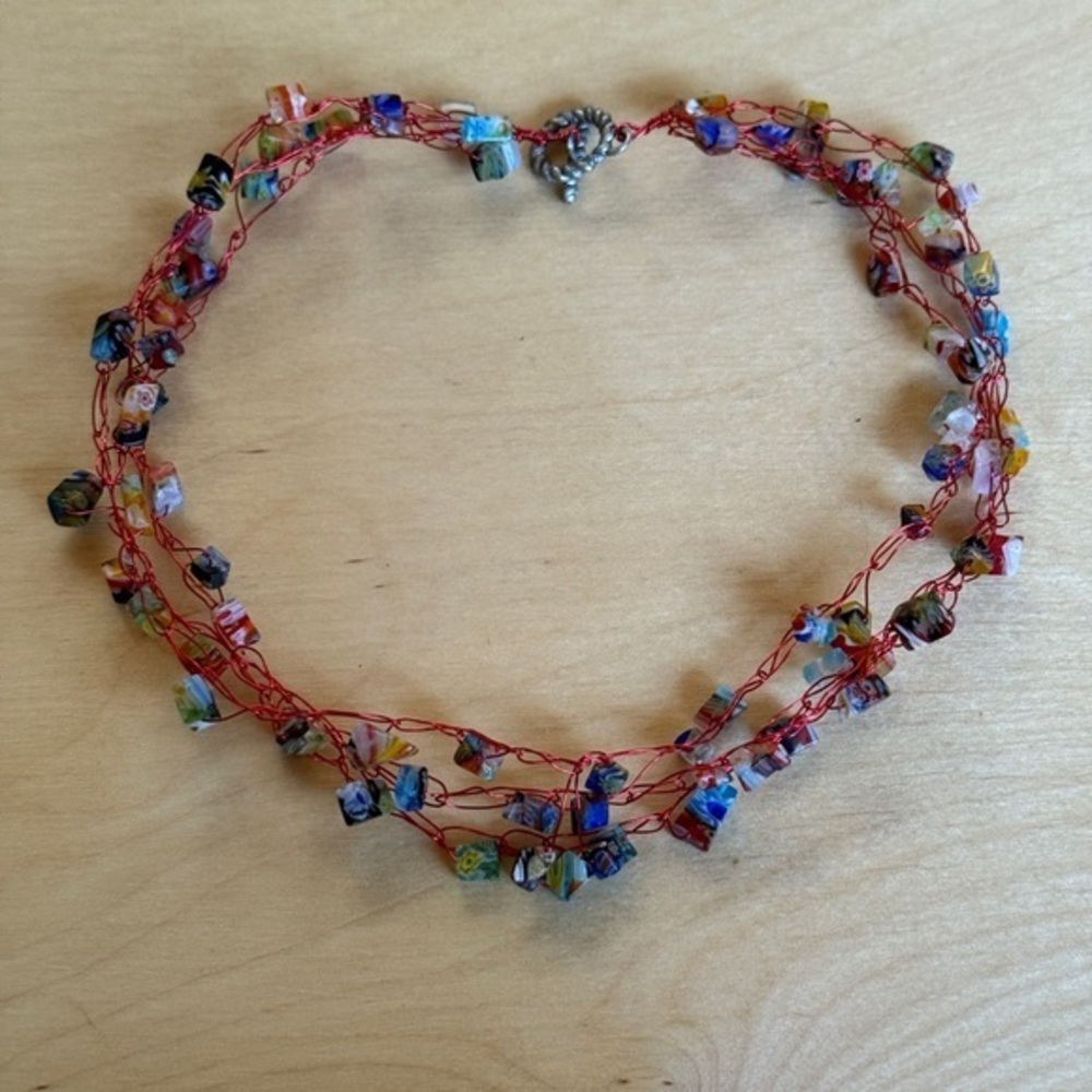 Colorful Beaded Choker Necklace